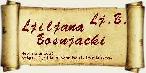 Ljiljana Bošnjački vizit kartica